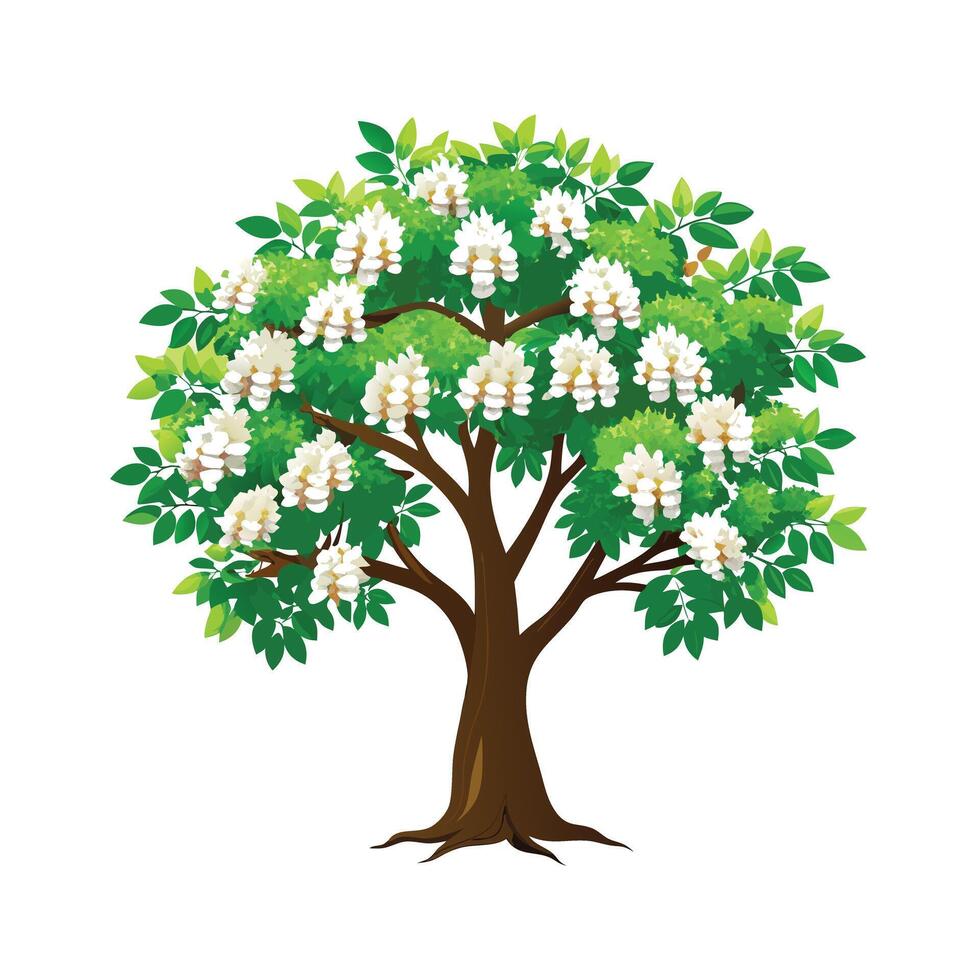 Beautiful Single Big Tree Illustration vector