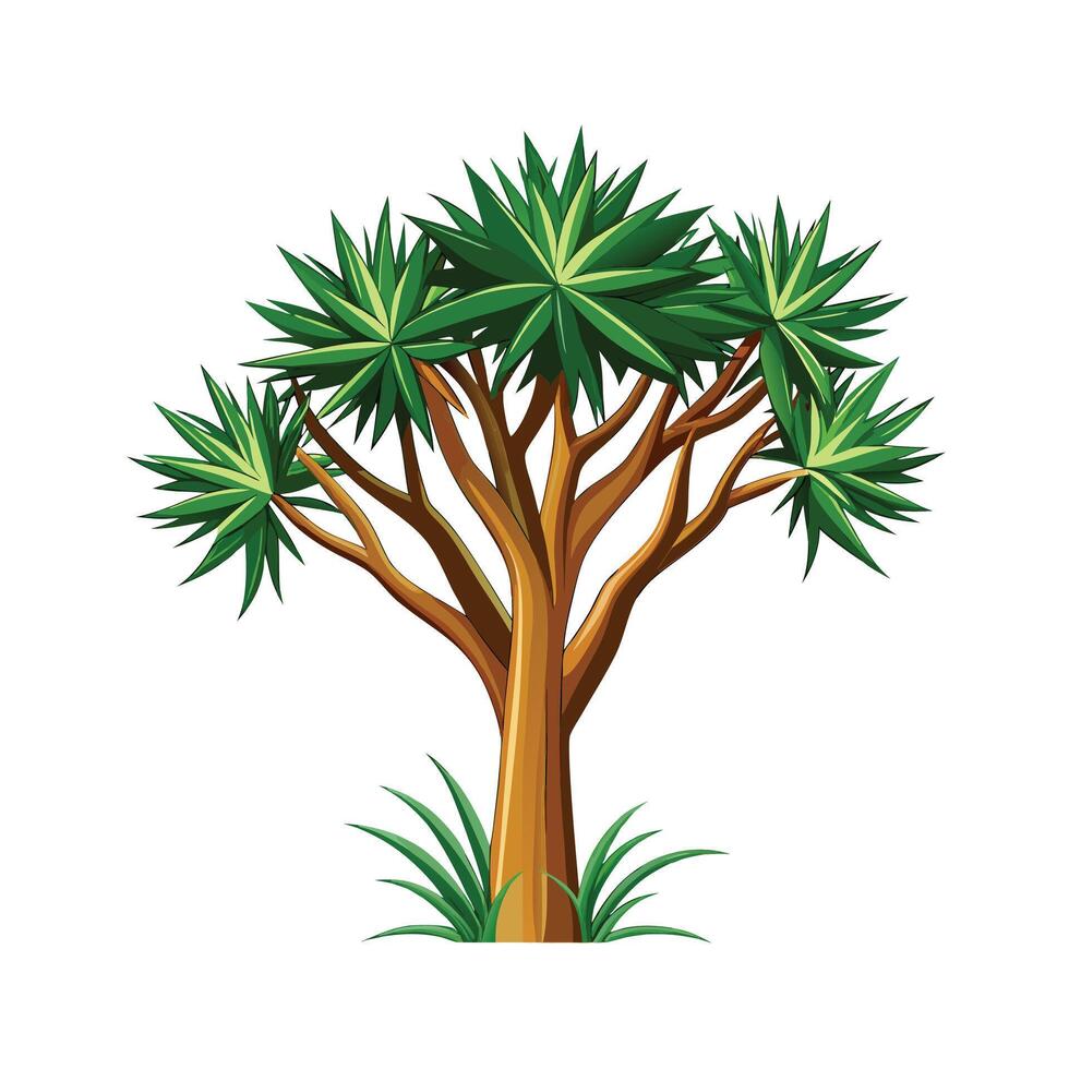 Beautiful Single Big Tree Illustration vector