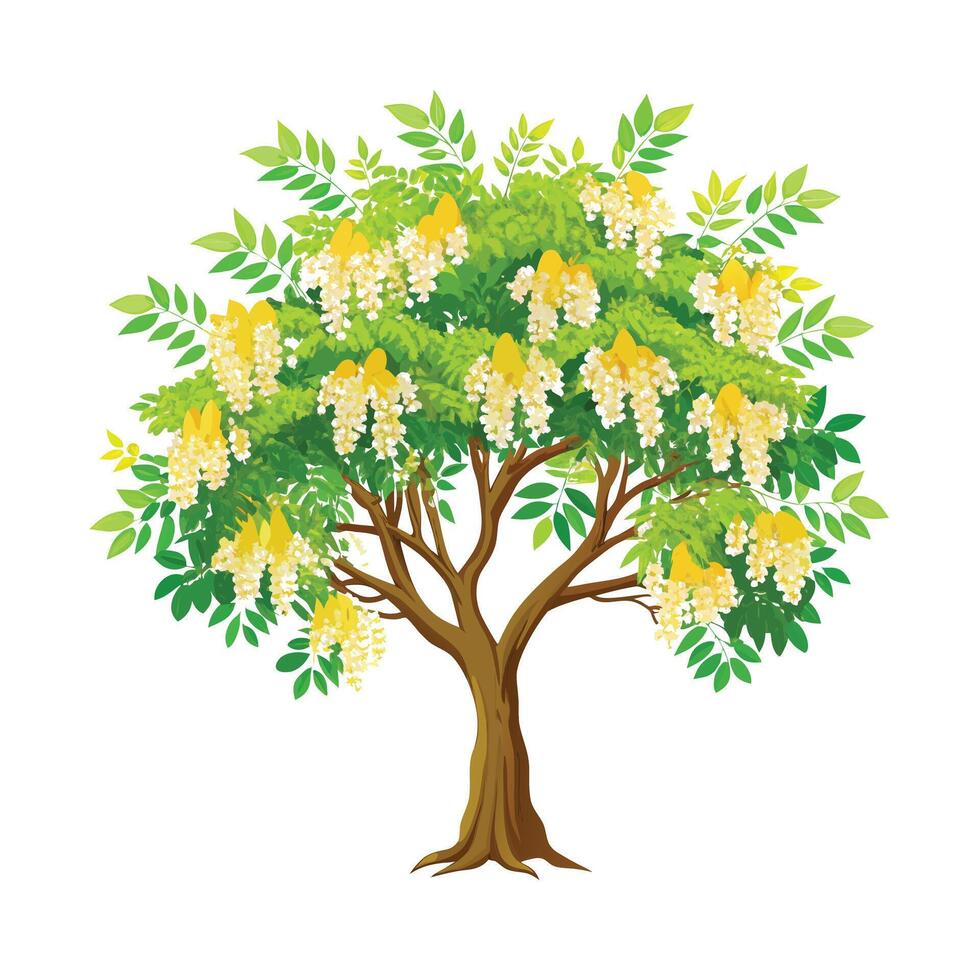 Beautiful Single Big Tree Illustration vector