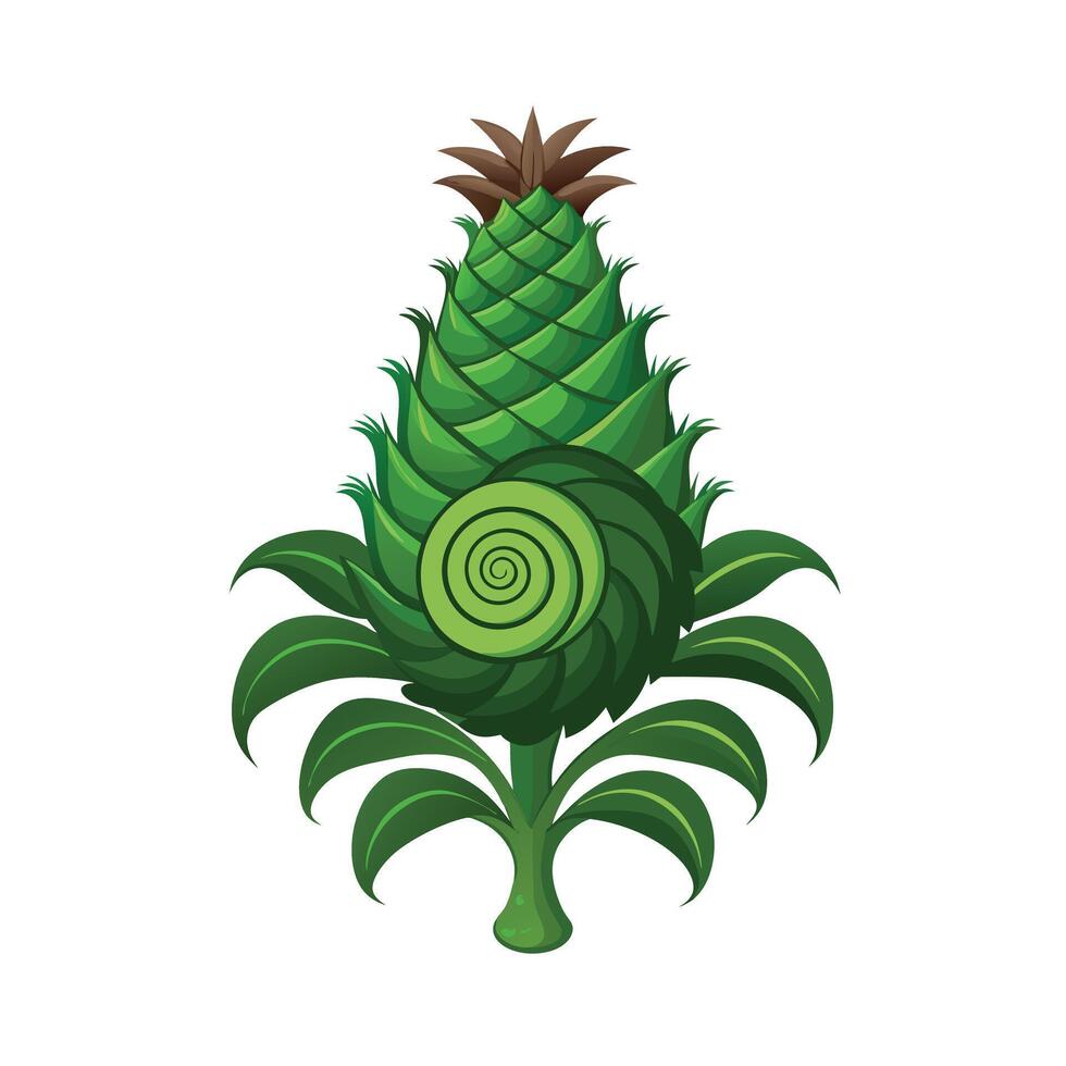 Beautiful Single Big Tree Illustration vector