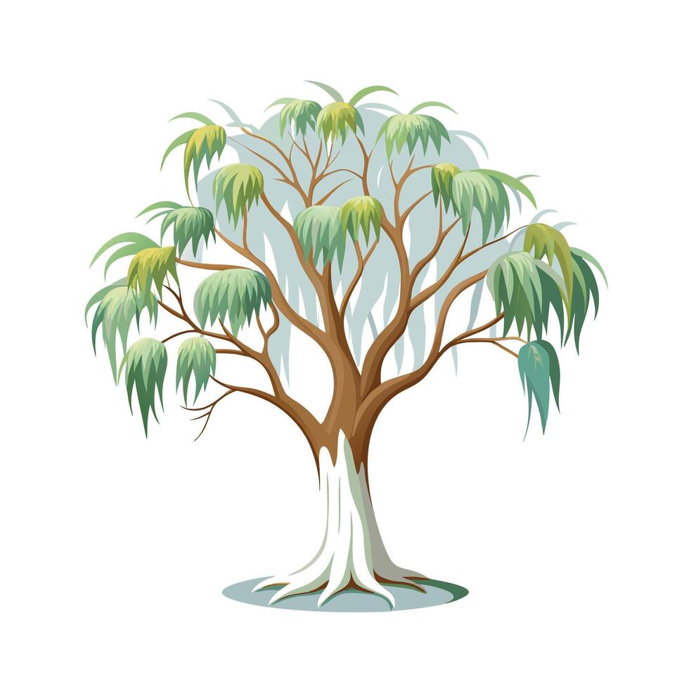 Beautiful Single Big Tree Illustration vector