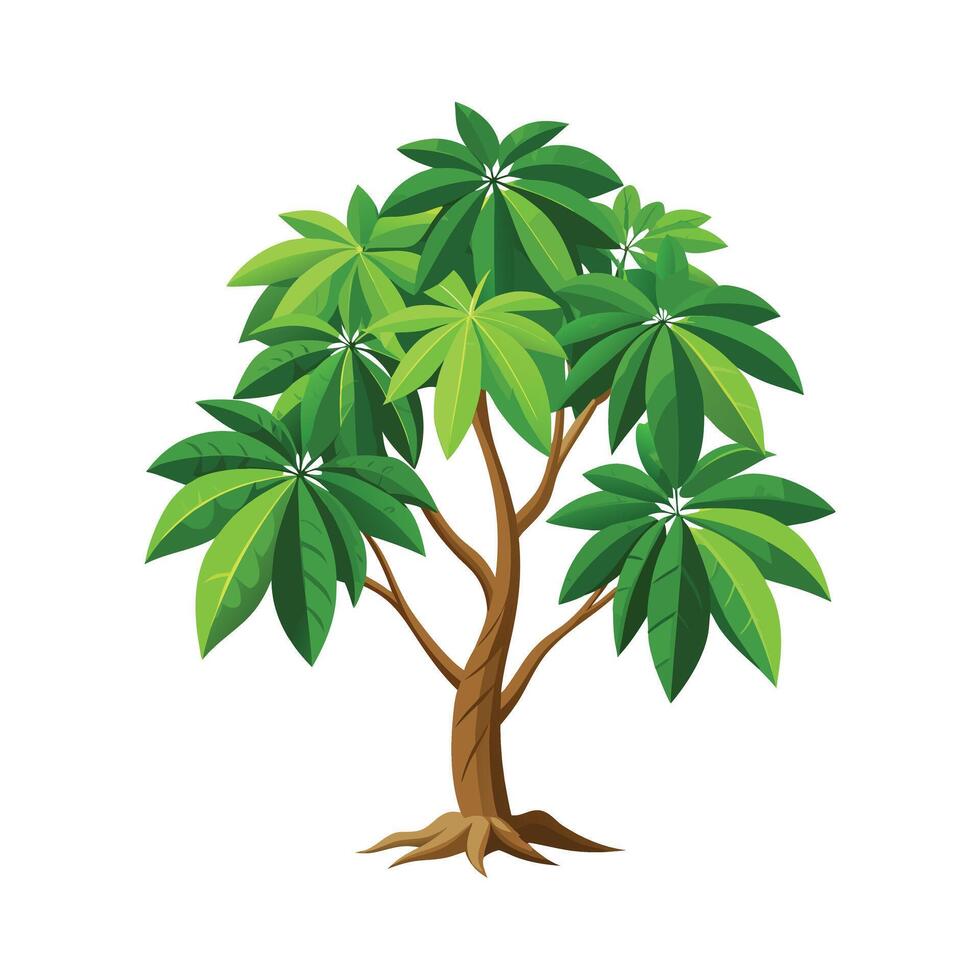 Beautiful Single Big Tree Illustration vector