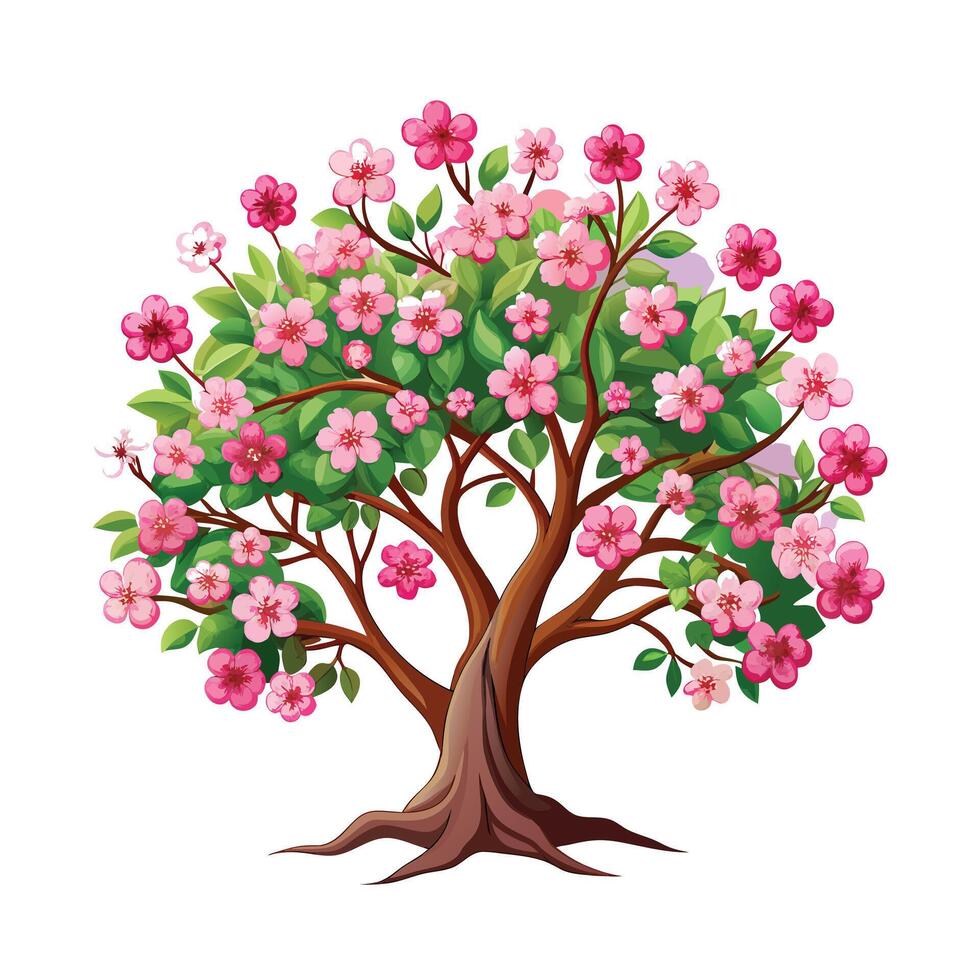 Beautiful Single Big Tree Illustration vector