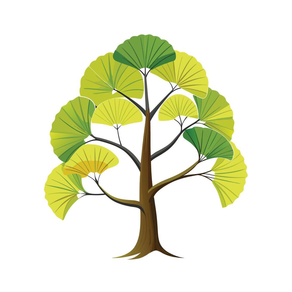 Beautiful Single Big Tree Illustration vector