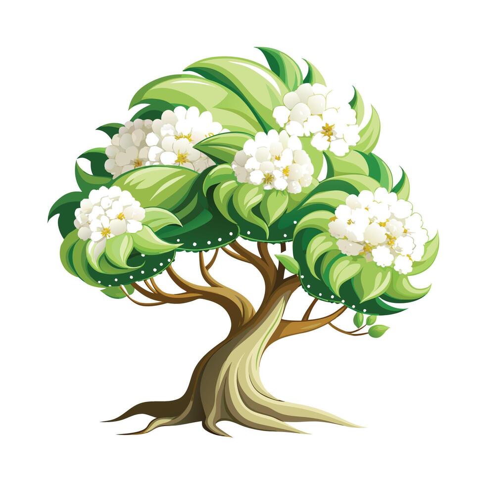 Beautiful Single Big Tree Illustration vector