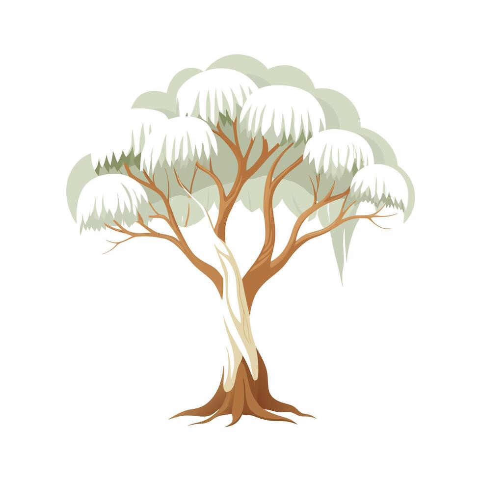 Beautiful Single Big Tree Illustration vector