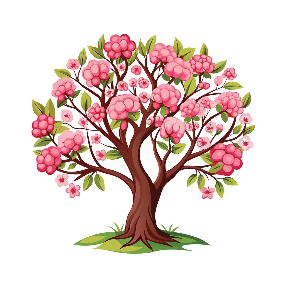 Beautiful Single Big Tree Illustration vector