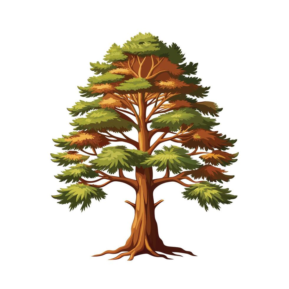 Beautiful Single Big Tree Illustration vector