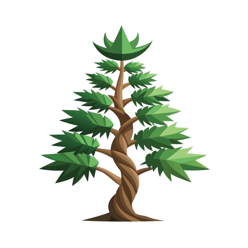 Beautiful Single Big Tree Illustration vector