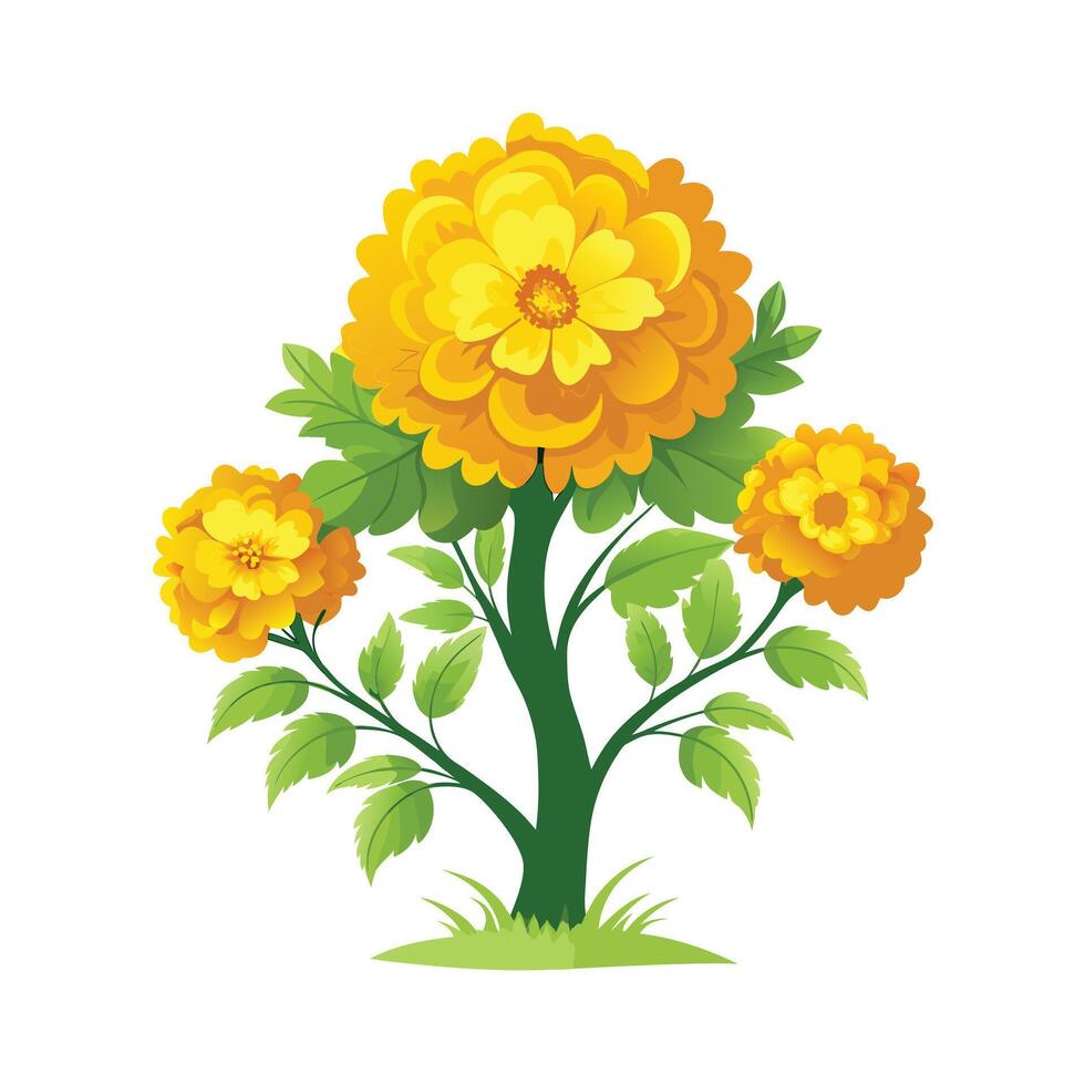 Beautiful Single Big Tree Illustration vector