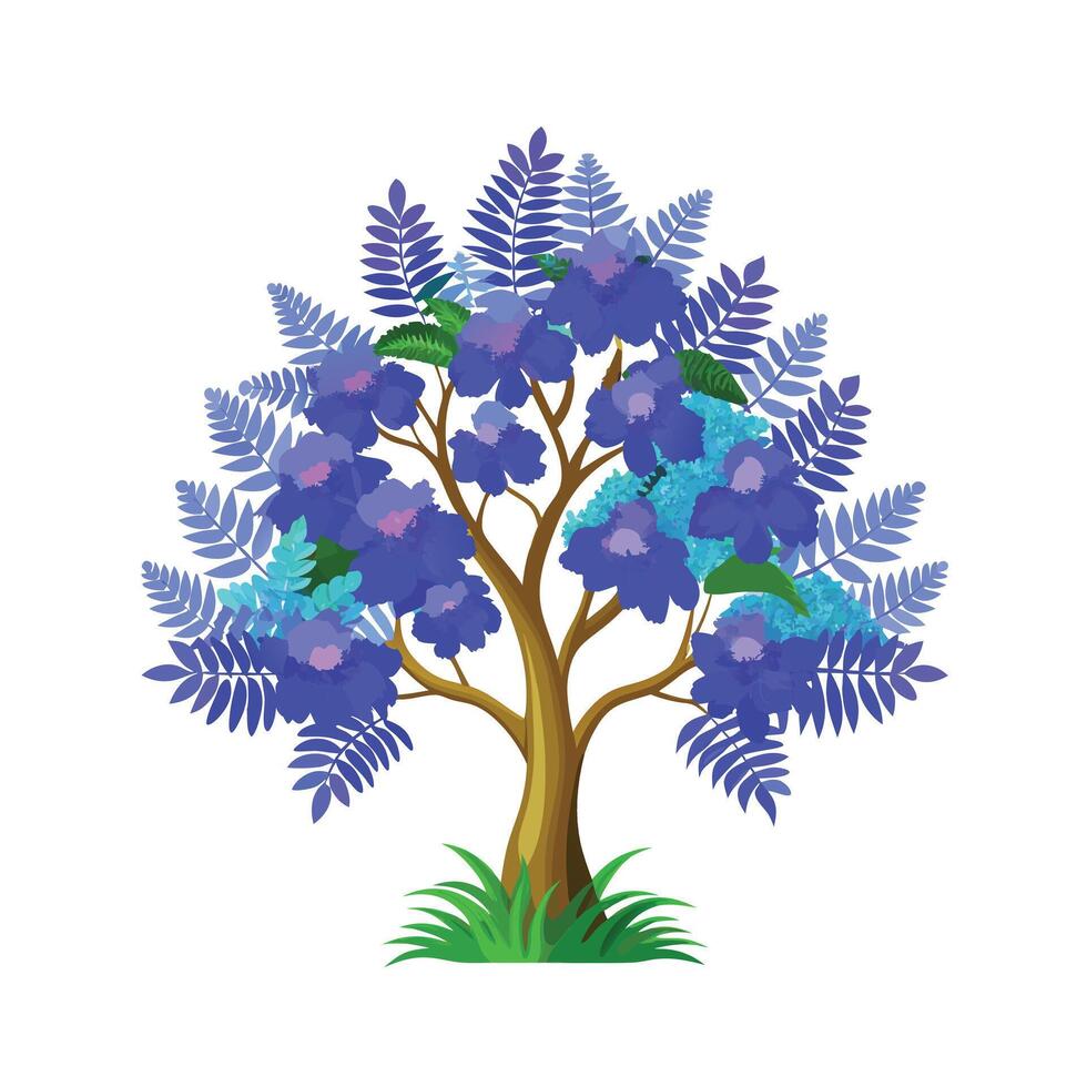 Beautiful Single Big Tree Illustration vector