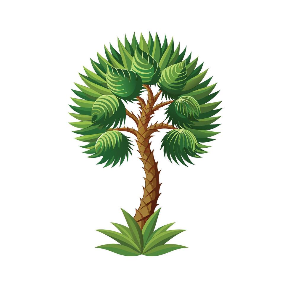 Beautiful Single Big Tree Illustration vector