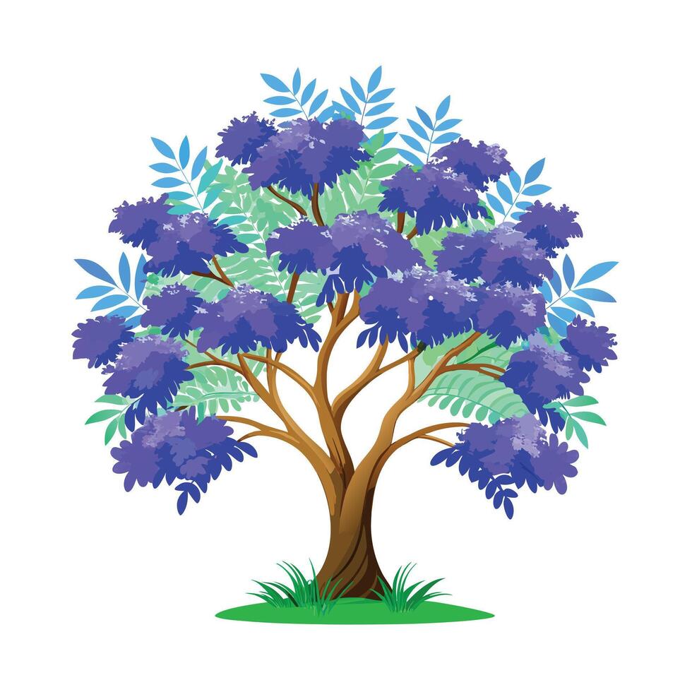 Beautiful Single Big Tree Illustration vector