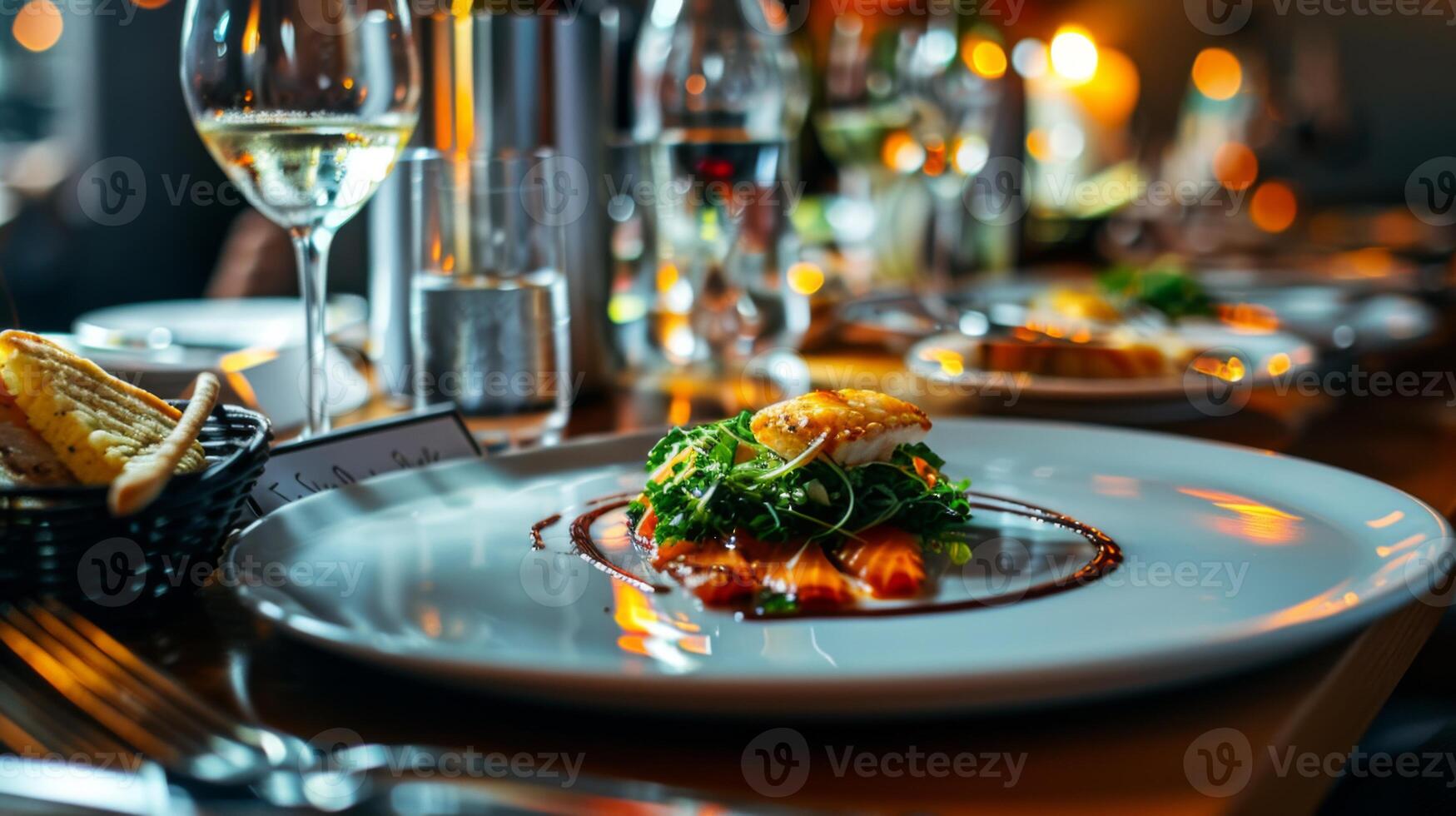 Gourmet Creation in Fine Dining Ambiance photo