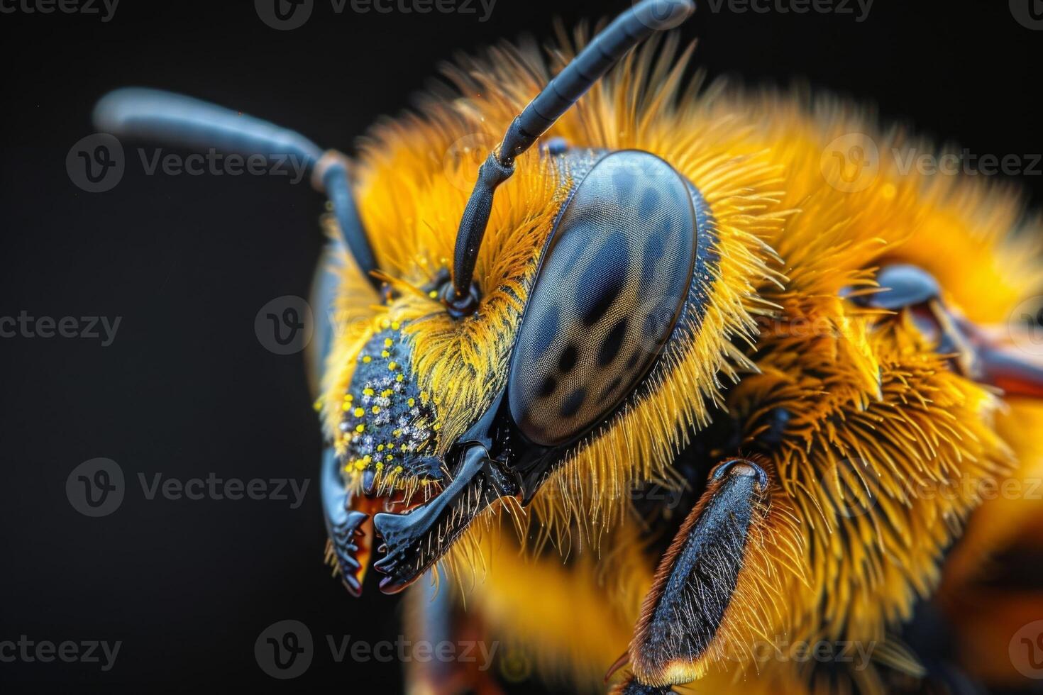 Close-up Portrait of a Bee photo