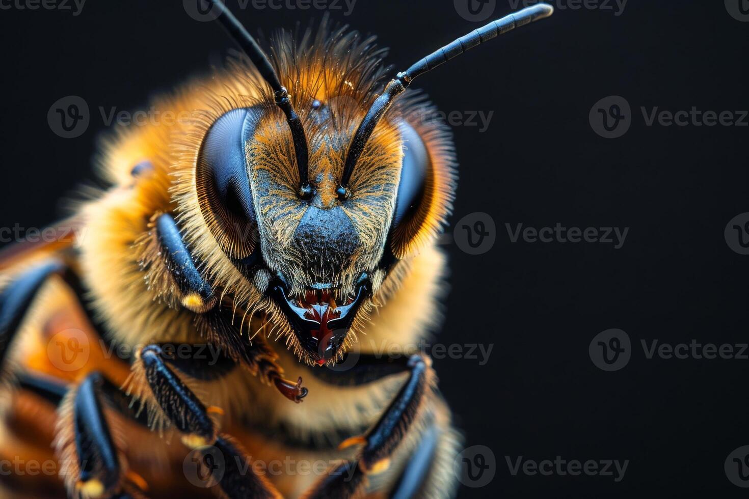 Close-up Portrait of a Bee photo