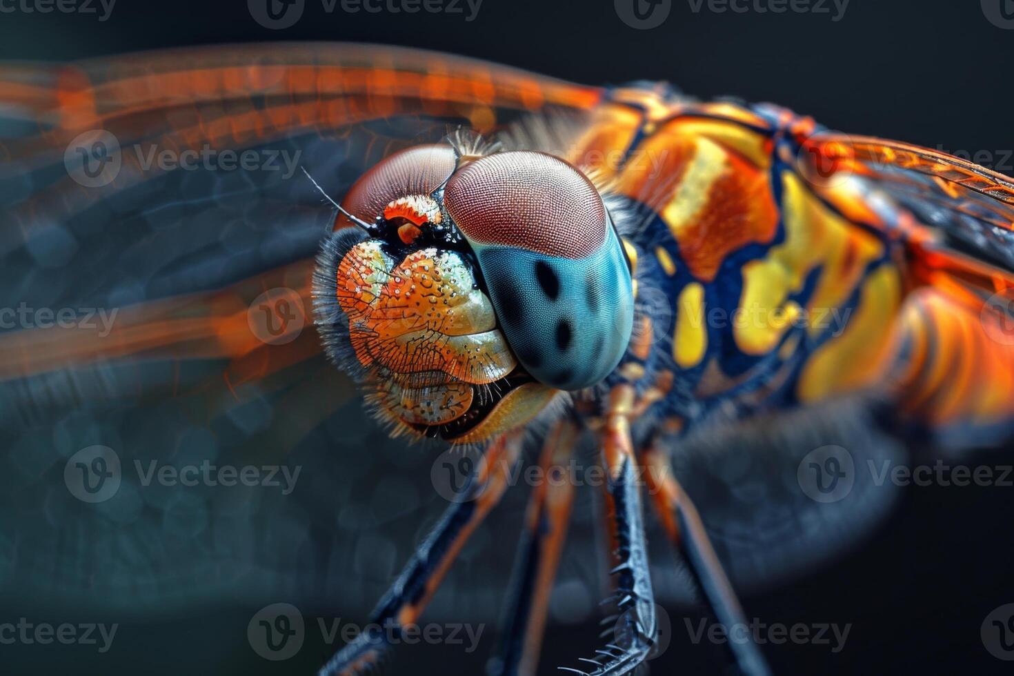 Dragonfly's Close-Up, A Kaleidoscope of Colors photo