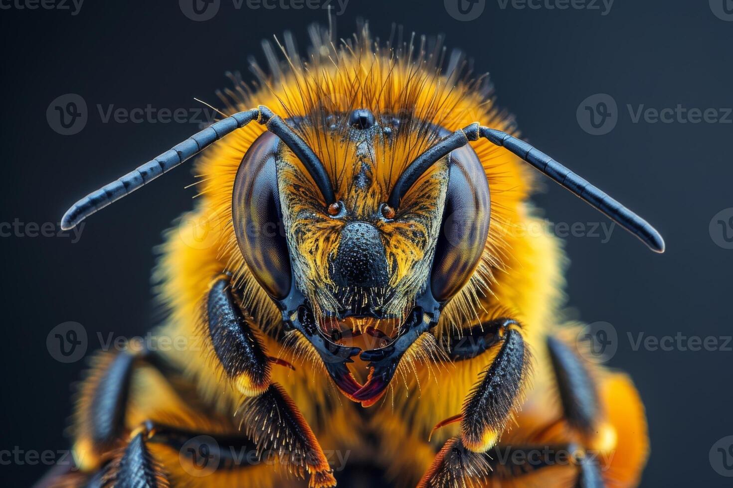 Close-Up Portrait of a Bee photo
