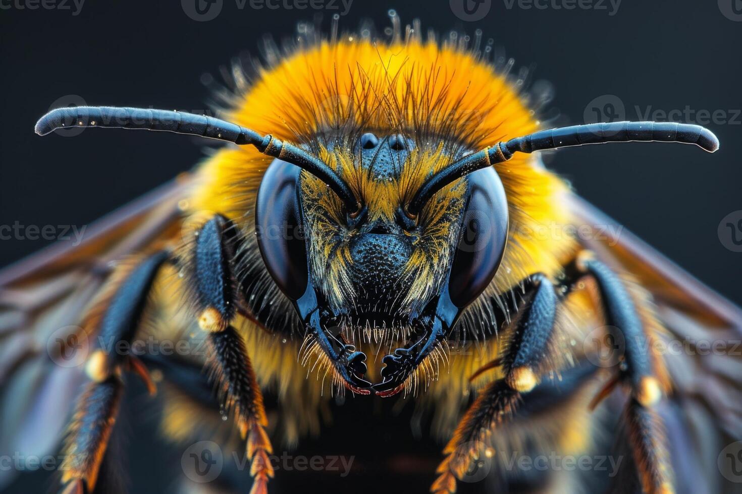 Close-up Portrait of a Bumble Bee photo