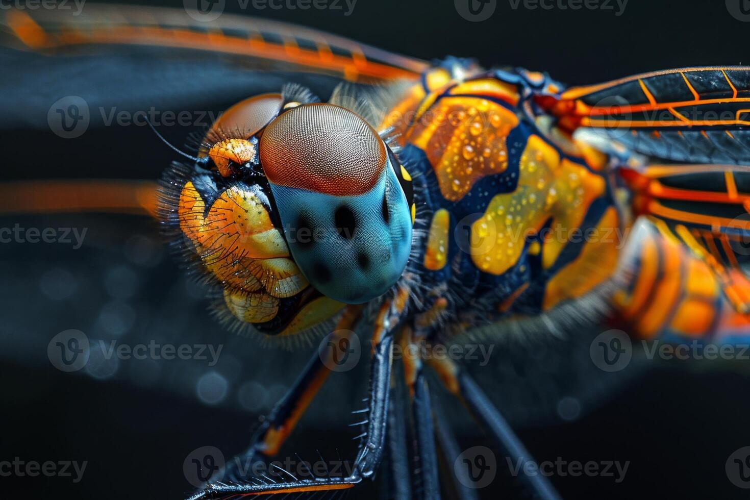 Close-Up of a Dragonfly's Head photo