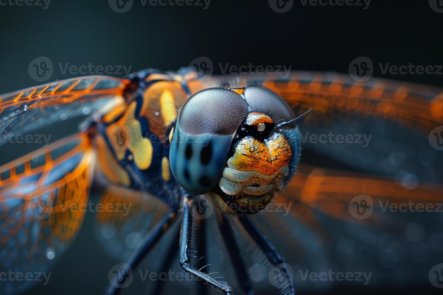 Close-Up Macro Photography of a Dragonfly photo