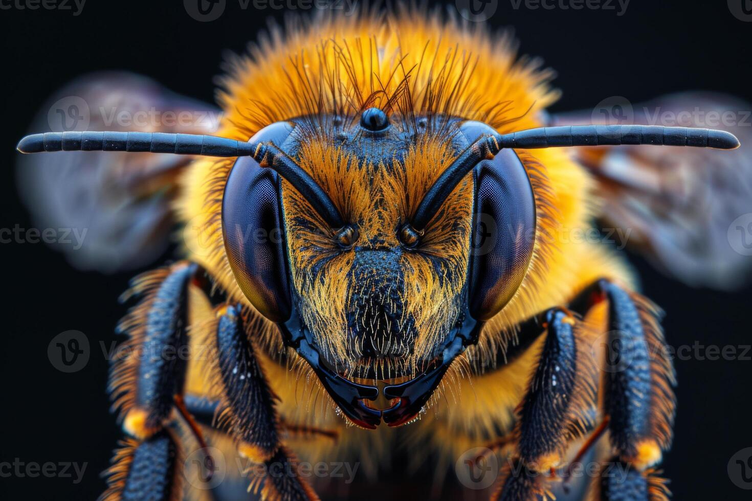 Close-up Portrait of a Bee photo