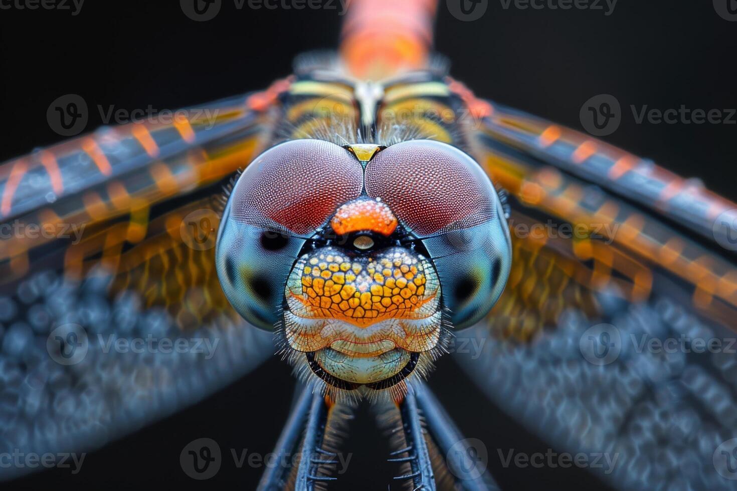 Close-Up of a Dragonfly's Face photo