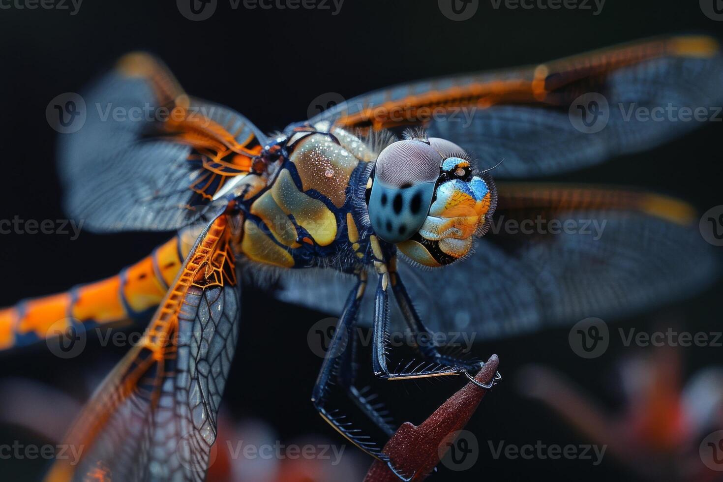 A Colorful Dragonfly in Close-Up photo
