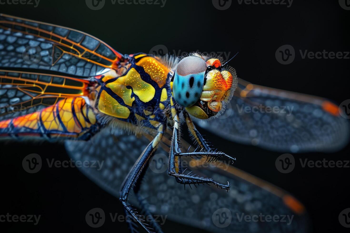 Vibrant Dragonfly Portrait photo