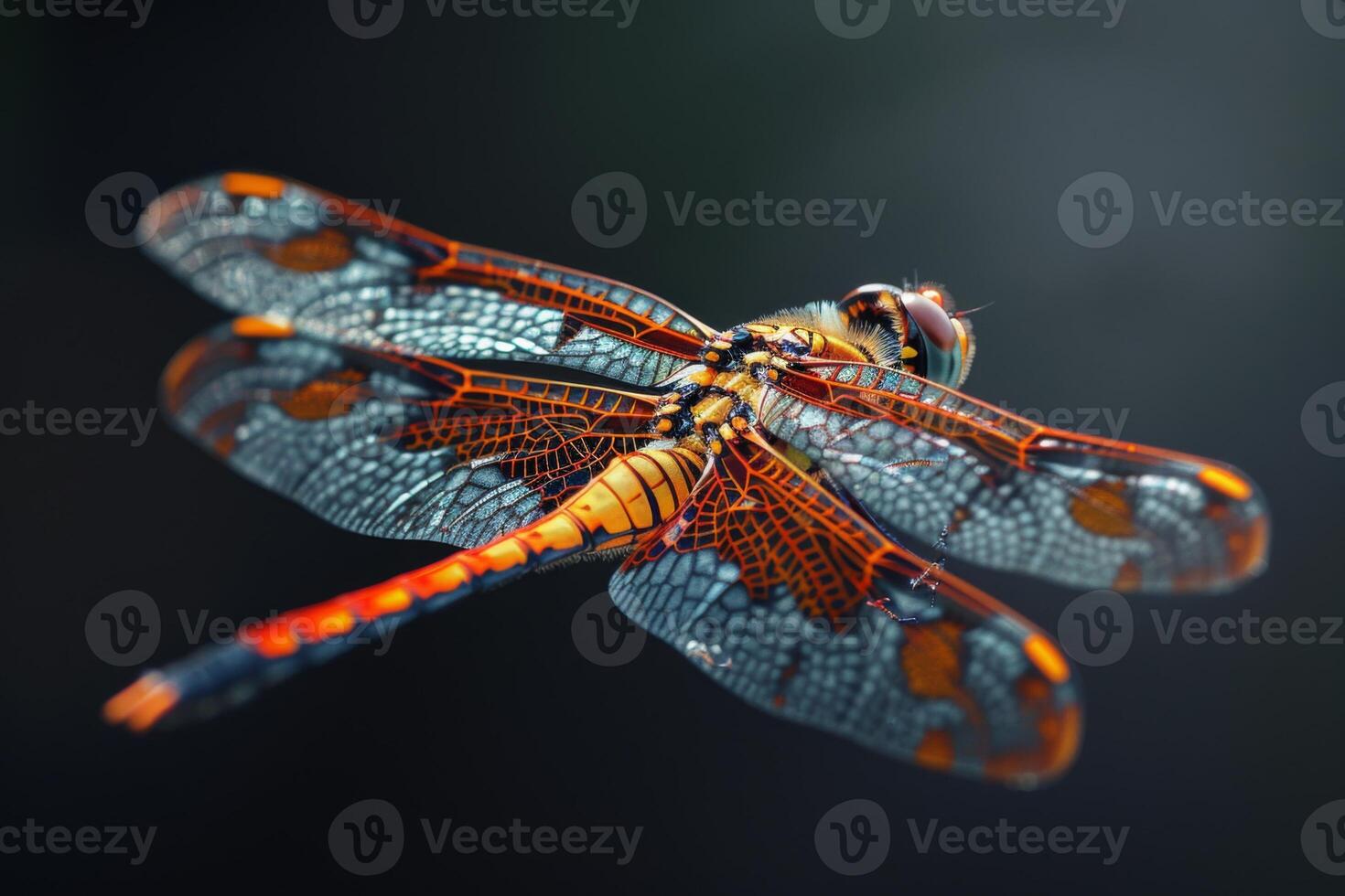 Colorful Dragonfly in Flight photo