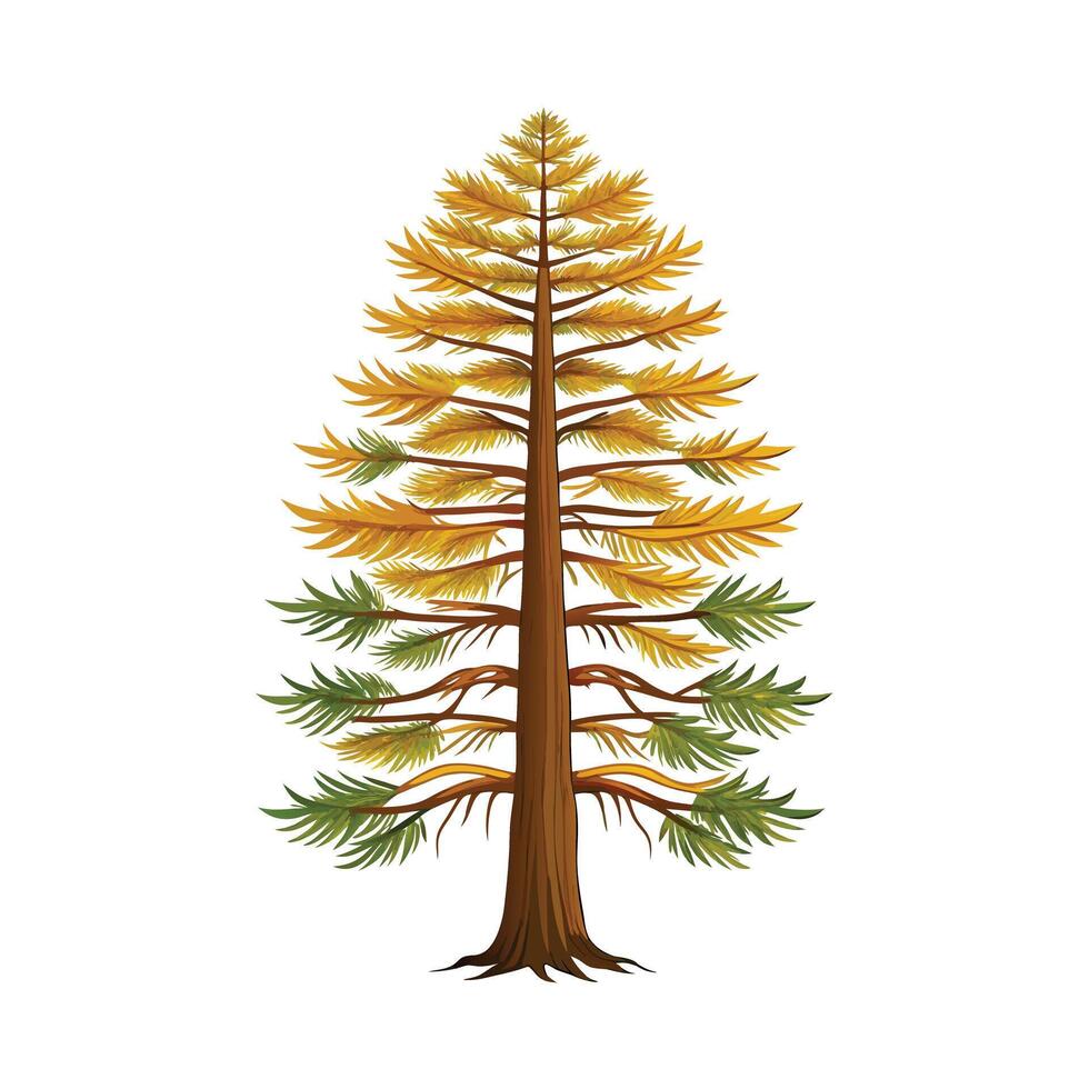 Beautiful Single Big Tree Illustration vector