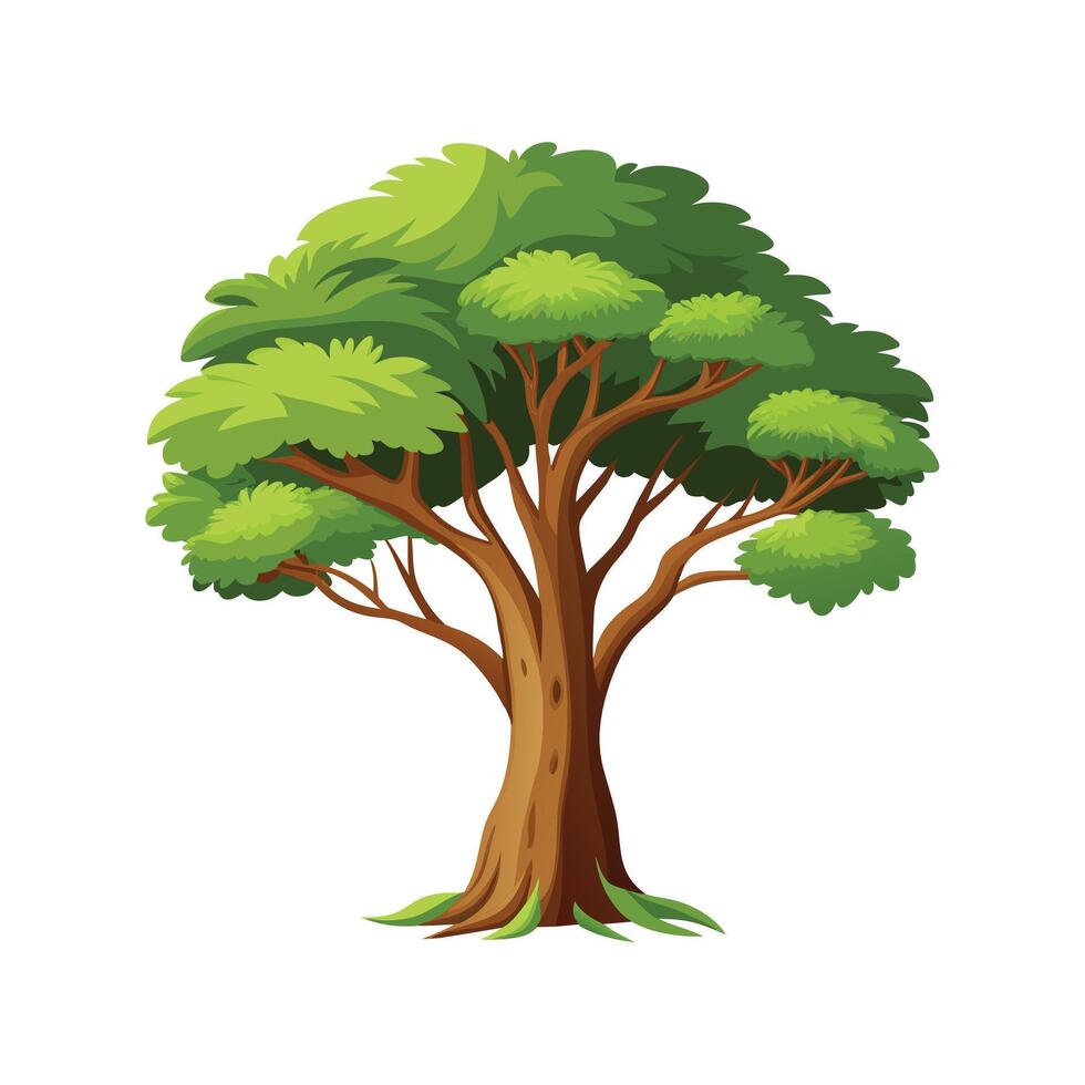 Beautiful Single Big Tree Illustration vector