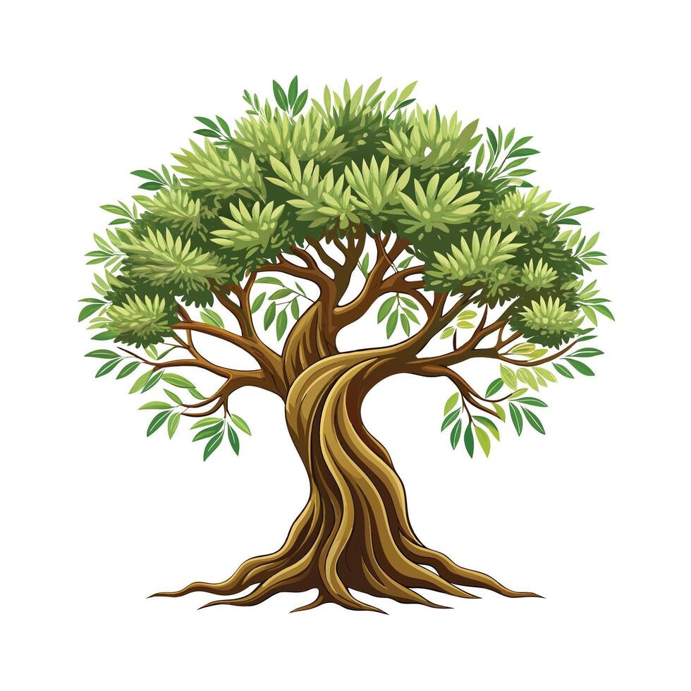 Beautiful Single Big Tree Illustration vector