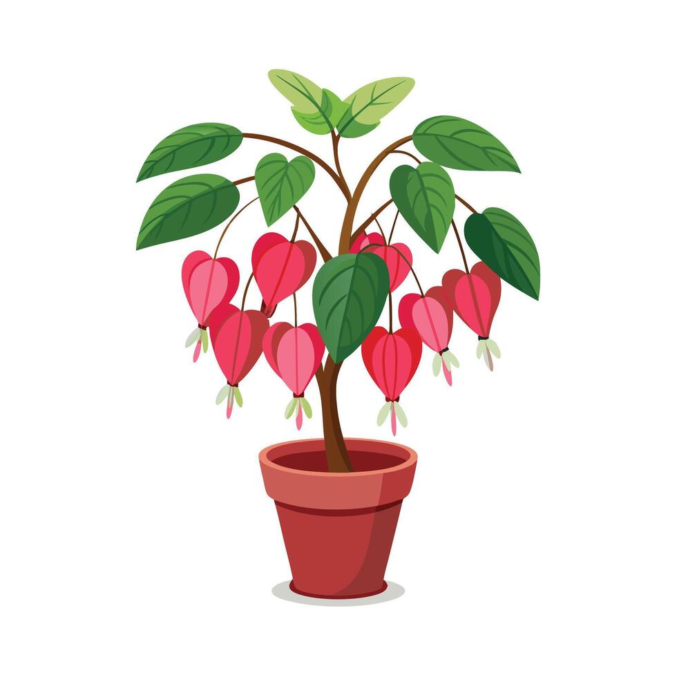 Beautiful Flowerpot Houseplant Illustration vector