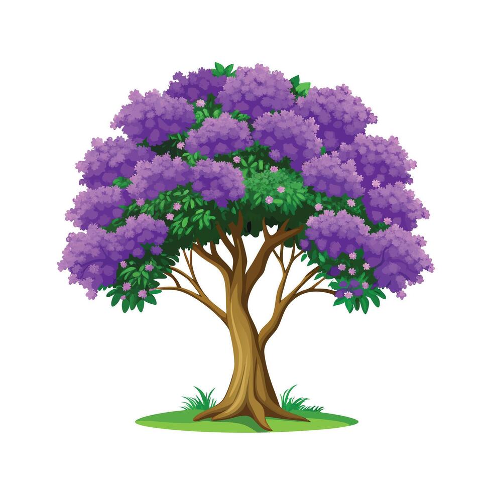 Beautiful Single Big Tree Illustration vector