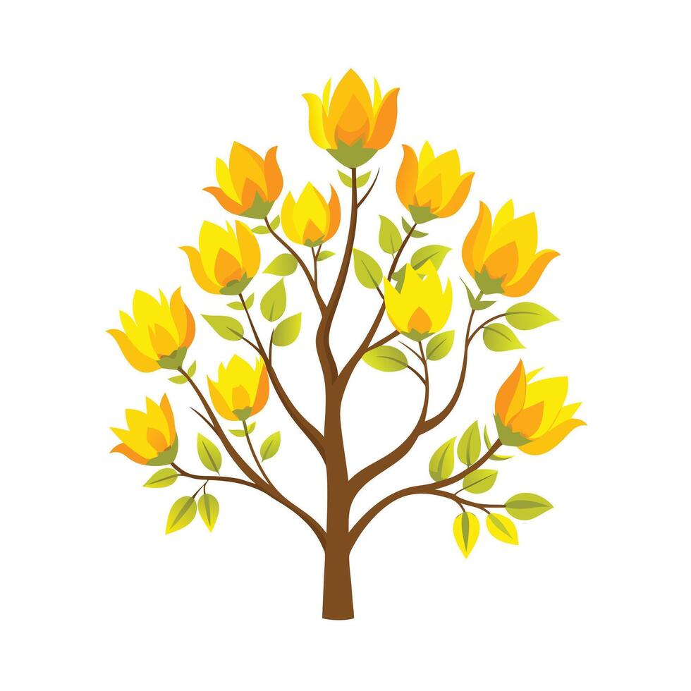 Beautiful Single Big Tree Illustration vector