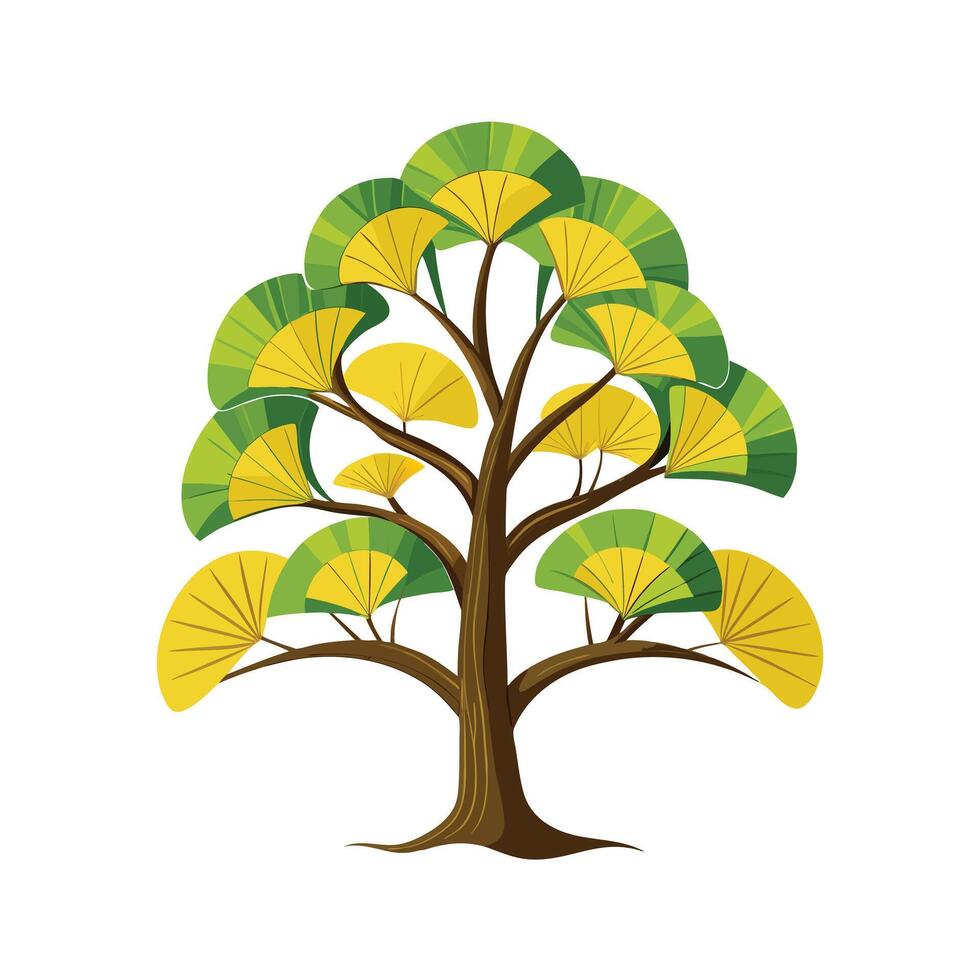 Beautiful Single Big Tree Illustration vector