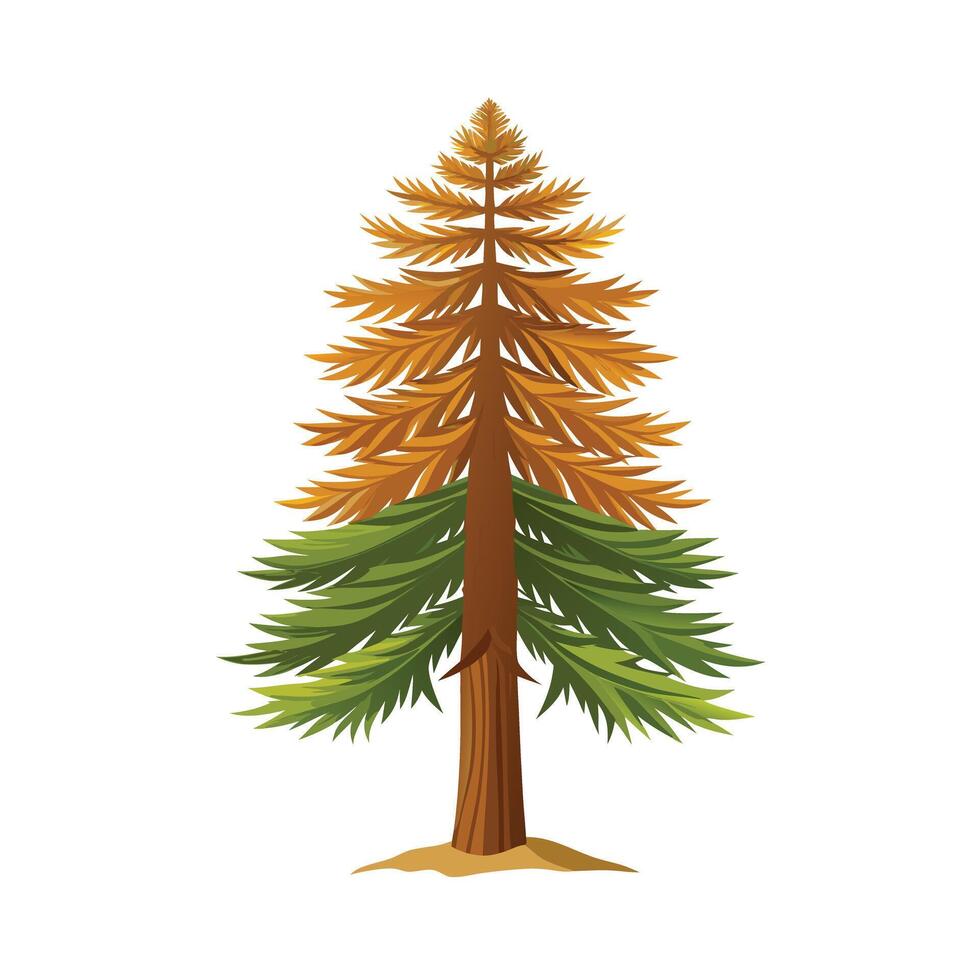Beautiful Single Big Tree Illustration vector