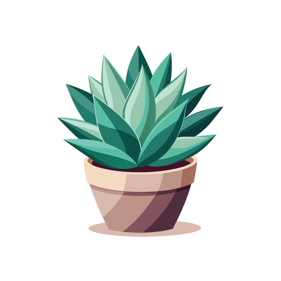 Beautiful Flowerpot Houseplant Illustration vector
