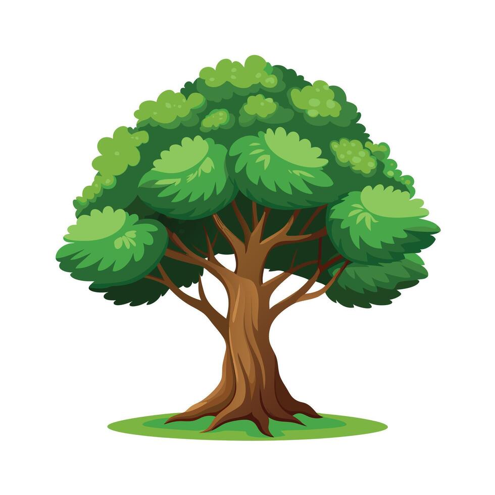 Beautiful Single Big Tree Illustration vector