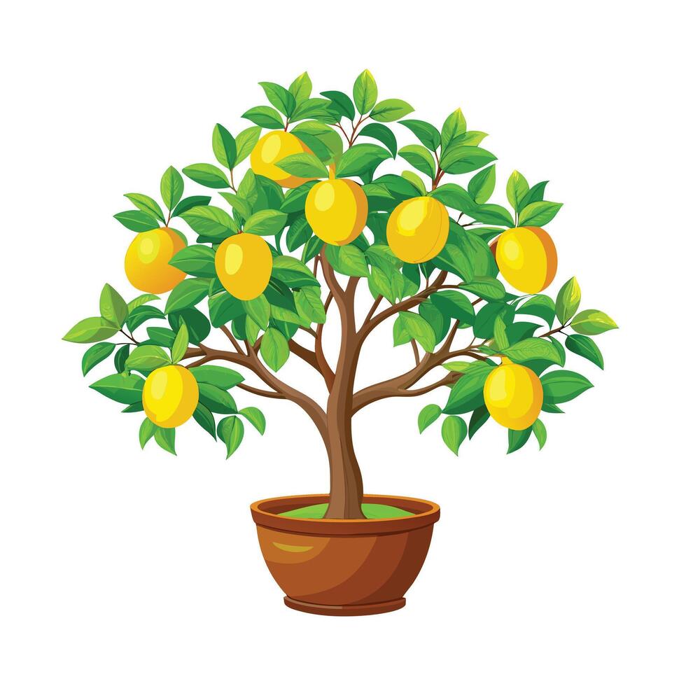 Beautiful Flowerpot Houseplant Illustration vector