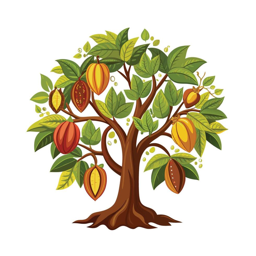 Beautiful Single Big Tree Illustration vector
