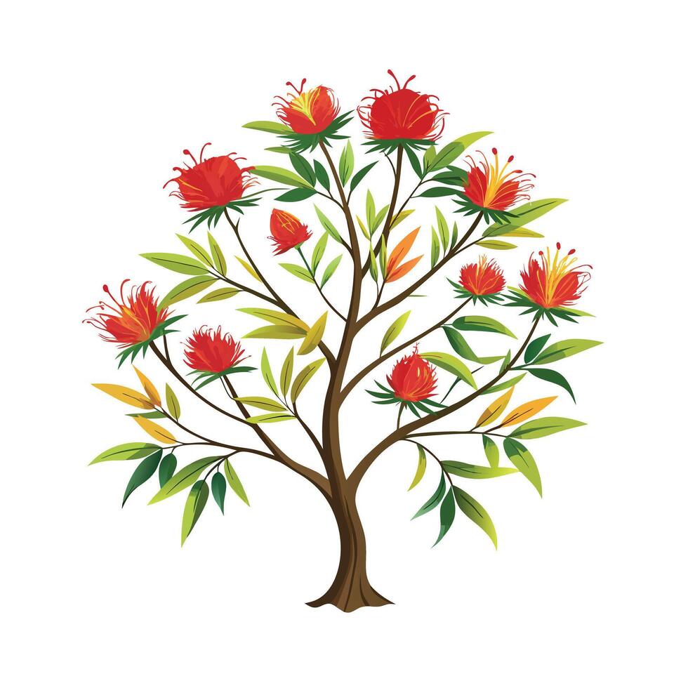 Beautiful Single Big Tree Illustration vector