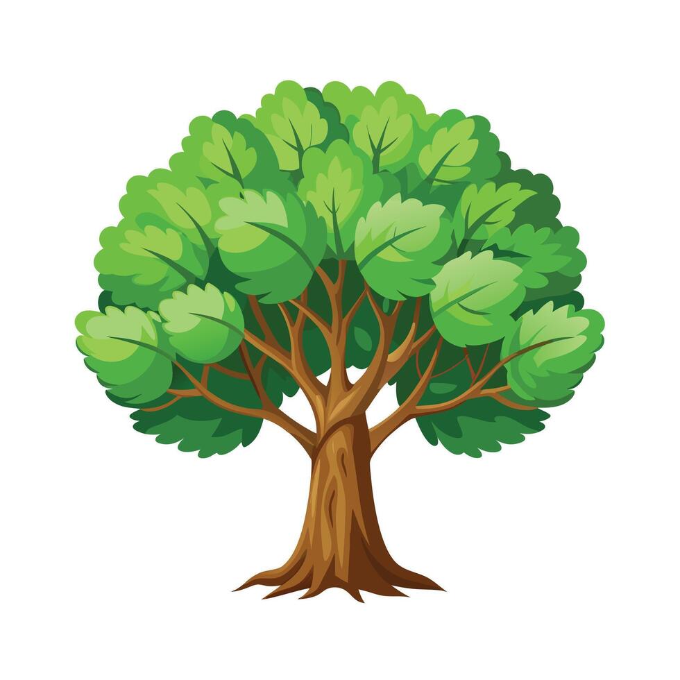 Beautiful Single Big Tree Illustration vector