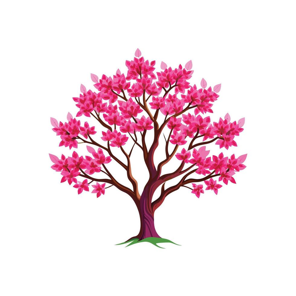Beautiful Single Big Tree Illustration vector