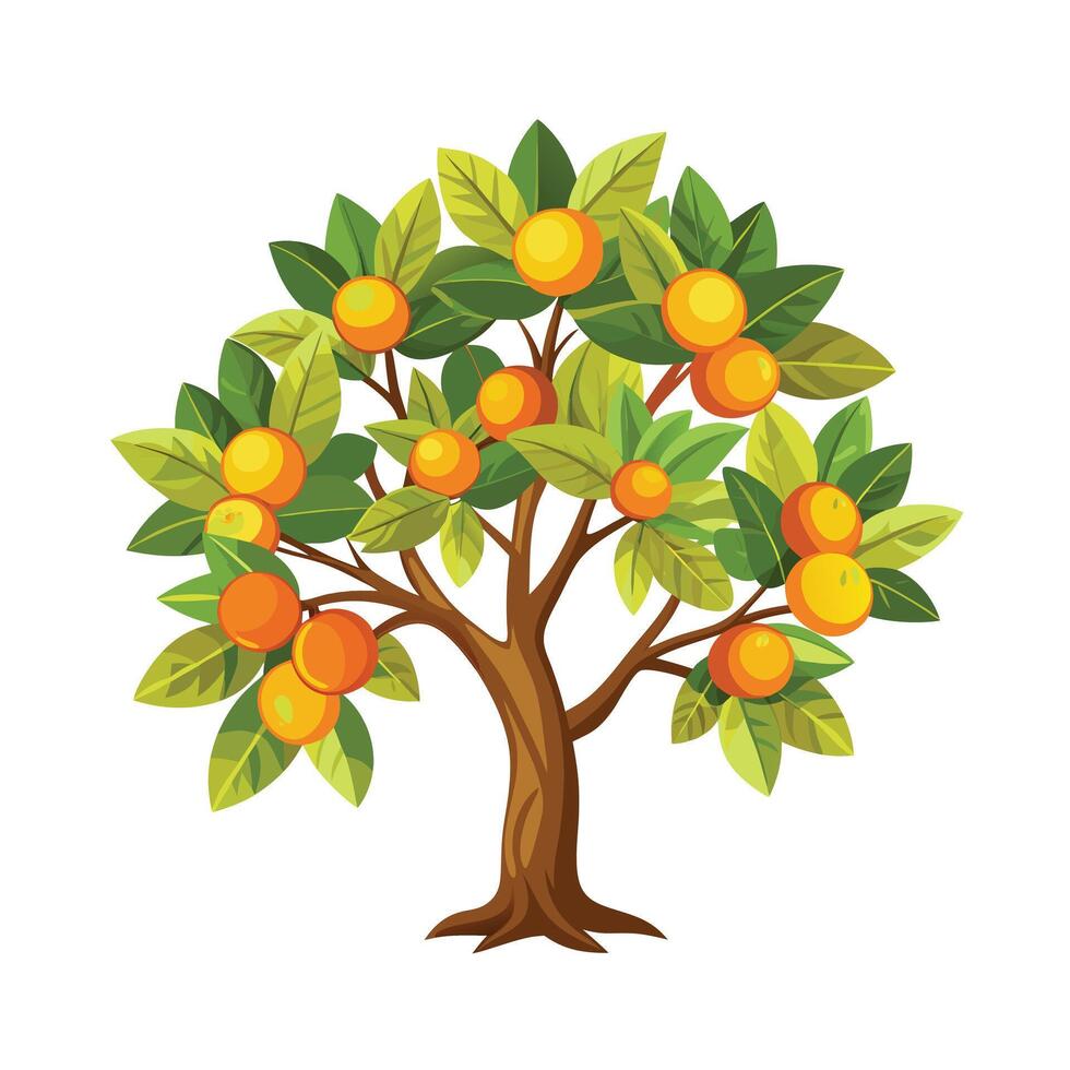 Beautiful Single Big Tree Illustration vector