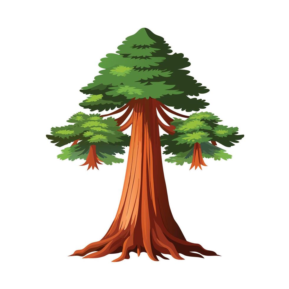 Beautiful Single Big Tree Illustration vector