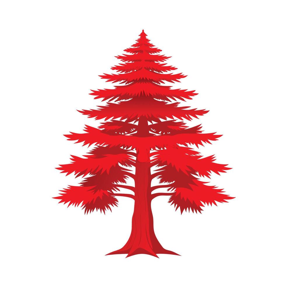 Beautiful Single Big Tree Illustration vector