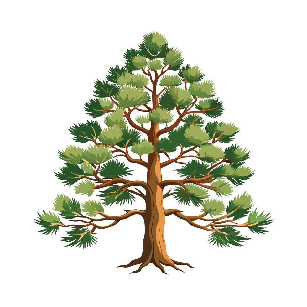 Beautiful Single Big Tree Illustration vector