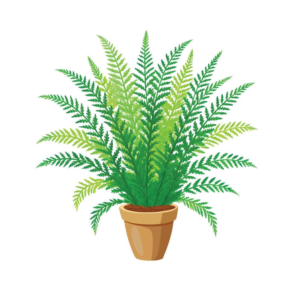 Beautiful Flowerpot Houseplant Illustration vector